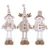 Christmas Snowman Telescopic Doll with Knitted Earmuffs & Reindeer - Desktop & Window Decoration Ornament