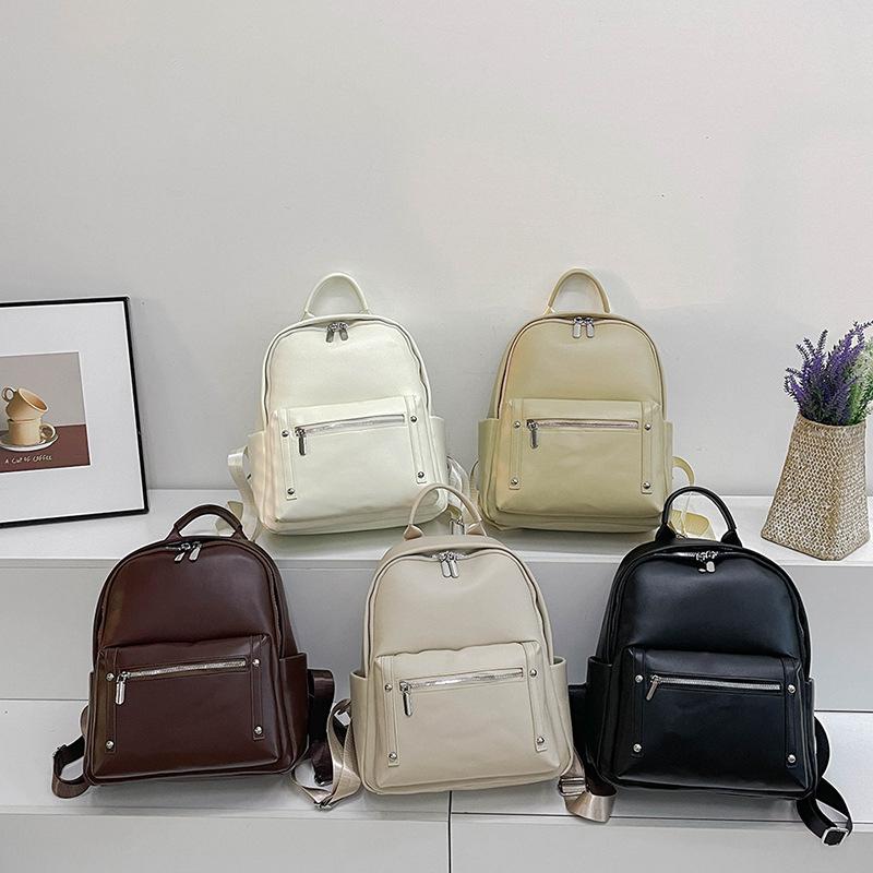 New Fashion PU Leather Versatile Large Capacity Backpack for Women, Backpack for College Students, Daily Travel Backpack