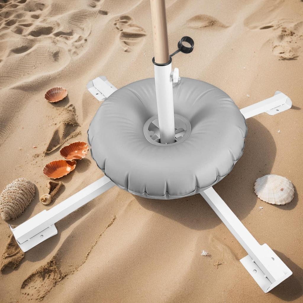 Beach Umbrella Base Outdoor Beach Umbrella Stand Heavy Duty Outdoor Sunshade Attachment Holder For Outside Travel Balcony Picnic