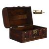 Vintage Treasure Chest Box Small Rectangle Wood Storage Jewelry Boxes European Handmade Case Holder Trinket Keepsake