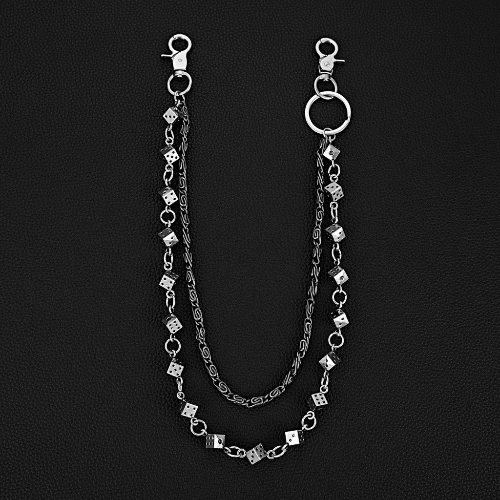 Hip Hop Dice Waist Chain Pant Chain Cool Diablo Punk Jeans Chain Accessories