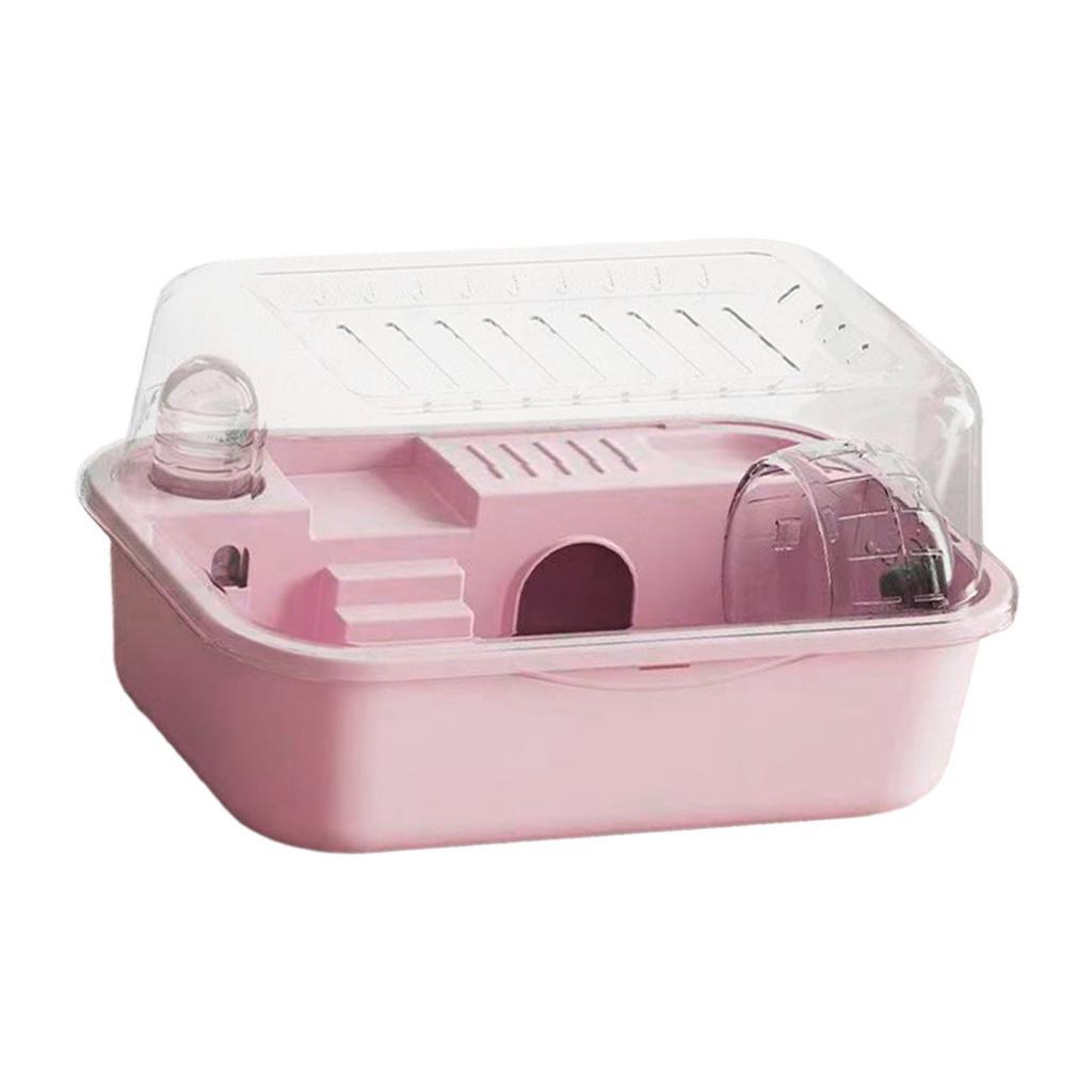 Large Hamster Cage Clear Hamster Habitat for s Small Animals Hedgehog розовый