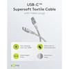 Câble de charge usb-c - goobay - 70195 - 60w - 3m - tressé en tissu résistant