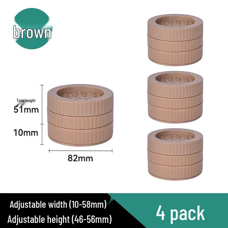 Adjustable Anti-Slip Table Leg Heightening Pads for Furniture, Coffee Tables, and Washing Machines