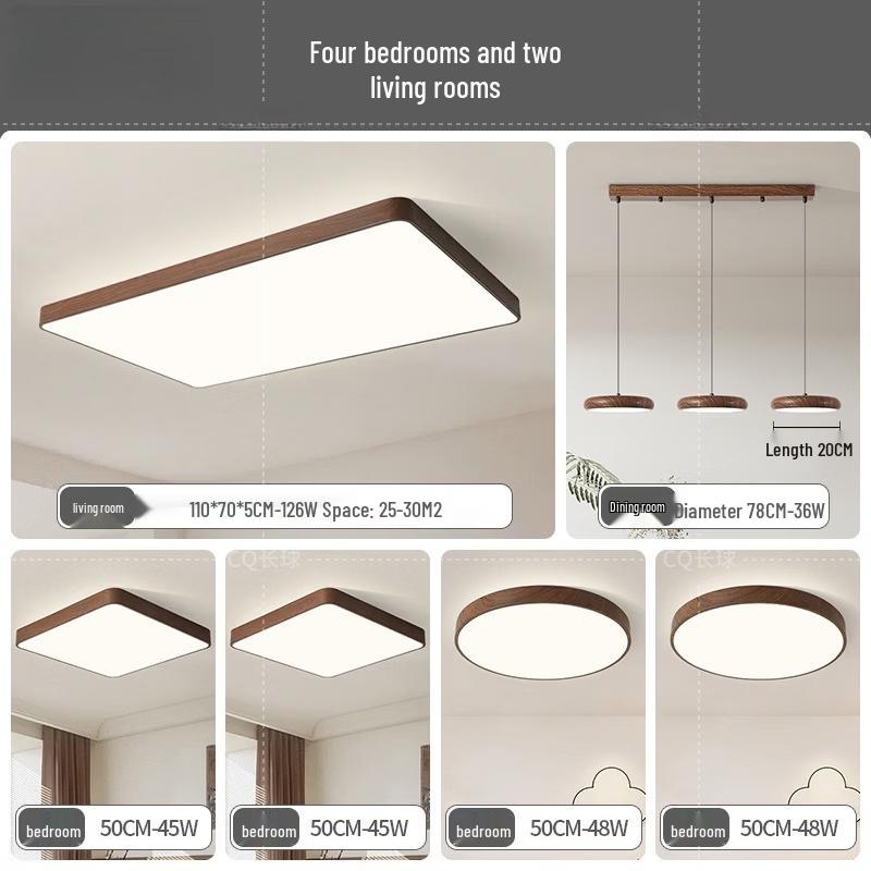 Walnut Eye Protection Ceiling Lamp