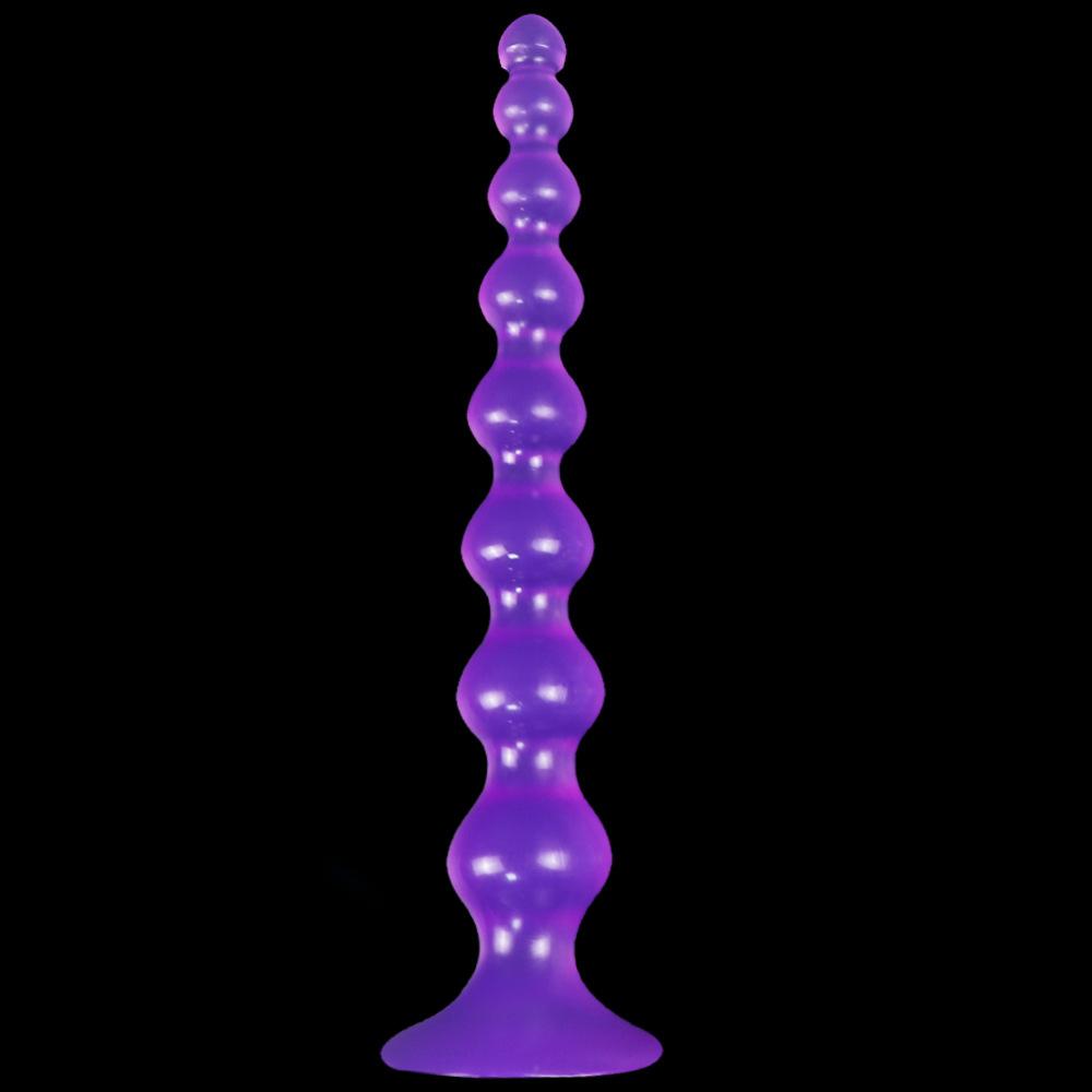 Transparent Colored Bead Anal Plug SM For Men And Women Large Suction Cup For Sexual Pleasure Anal Expansion Device Adult Toy