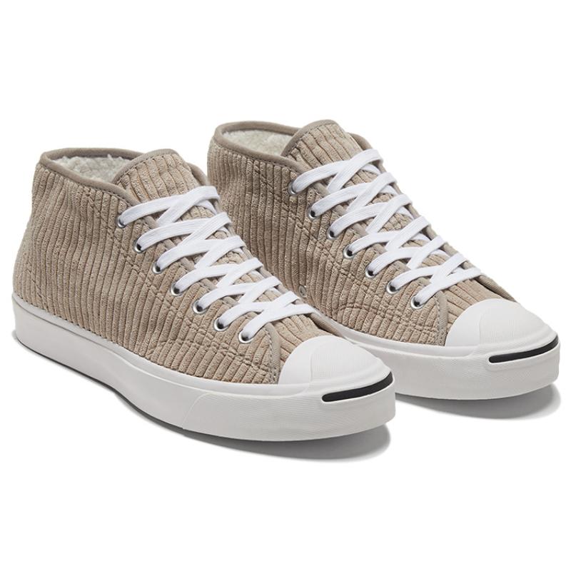 Converse Jack Purcell comfortable and versatile mid-top canvas shoes unisex khaki