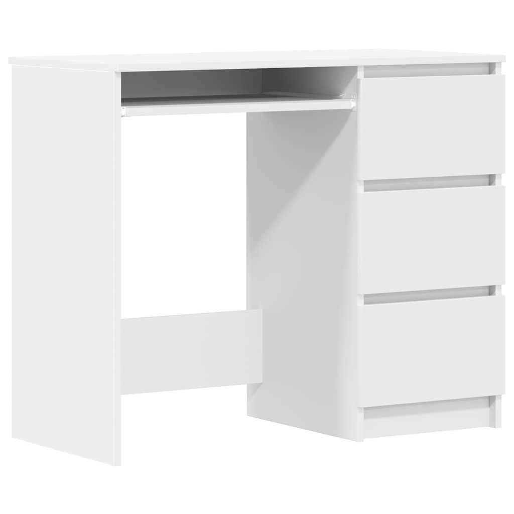 White Desk 90 X 45 X 76 Cm Particleboard