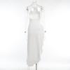 Summer Maxi Dress Women Sexy Split Fashion Sleeveless Backless Slim Dress Female Casual Streetwear Club Elegant Party Dresses