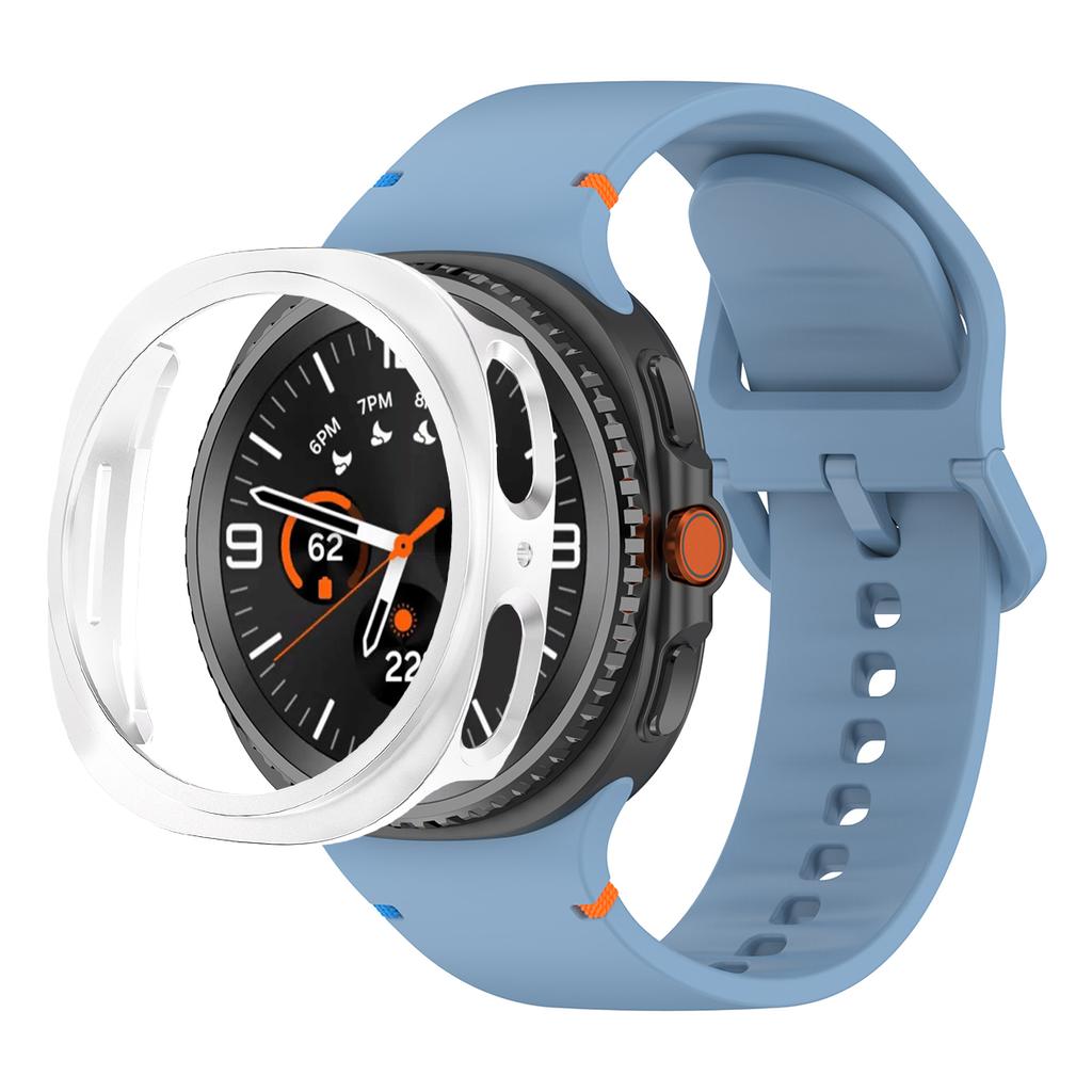 PC-Hülle + Offizielles Armband Für Samsung Galaxy Watch 8 40mm 44mm Silikon Sportarmband Correa Original 1:1 Kein Spalt Bandabdeckung