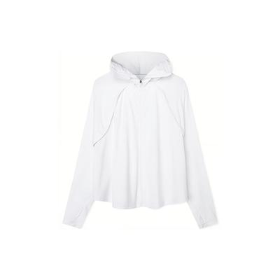 City Outdoor Series Solid Color Moisture Wicking Ice Feel Hooded Jacket Women Jacket Snow-White 962227732-4