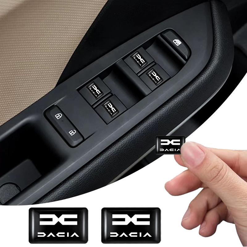10 Piezas Accesorios Interiores de Coche Pegatinas para Botones Elevadores de Puertas y Ventanas Para Nuevo Dacia Duster Logan Sandero Jogger Spring Stepway