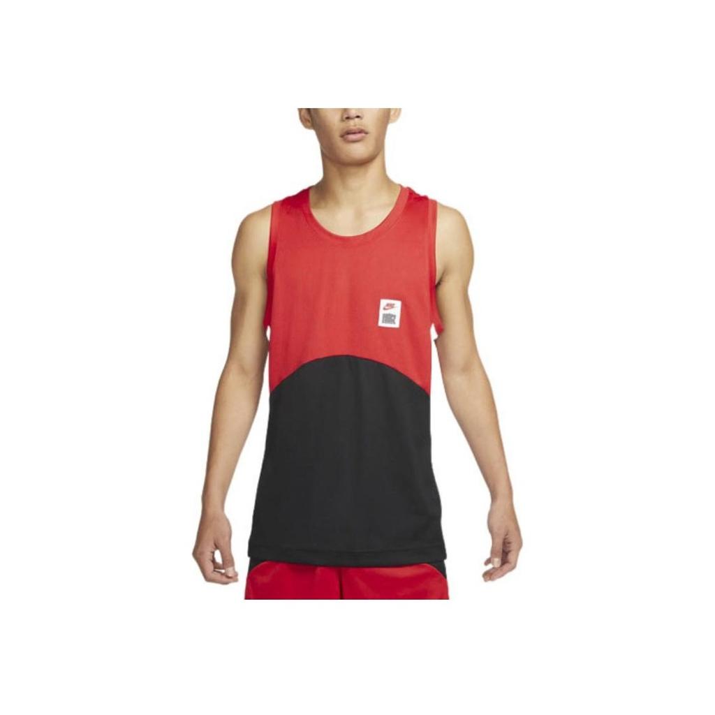 Nike Dri-FIT Color Block Breathable Cool Comfortable Basketball Vest Men Tops Red Black DQ5829-657
