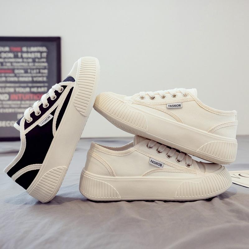 Spring and Summer New Canvas Shoes Women's Versatile Flat-soled White Shoes Summer Breathable Student Cloth Shoes Women's Shoes