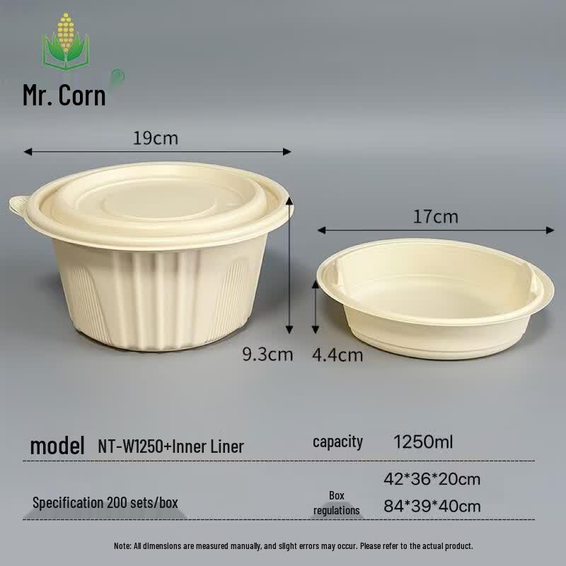 Compostable Corn Starch Takeaway Meal Box