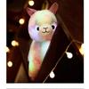 Light Up White Llama LED Stuffed Animals Blushing Alpaca Soft Plush Toy Glow Gift for Children , 14 Inch