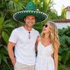 Zonnehoed Mexicaanse Sombrero met Kleurrijke Pompons, Hawaiiaanse Stijl Geweven Strohoed, Brede Rand Lichtgewicht Alle Seizoenen Feestkostuum voor de Zomer