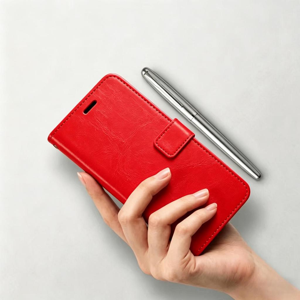 Applicable OPPOREALMEQ1 mobile phone case V11 Crazy Horse pattern protective case True Me 11PRO retro clamshell C11