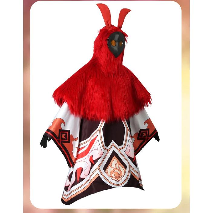 Genshin Impact Cosplay Water Fire Ice Thunder Attribute Abyss Mage Cosplay Costume Mask Headband Halloween Party Cape Outfits