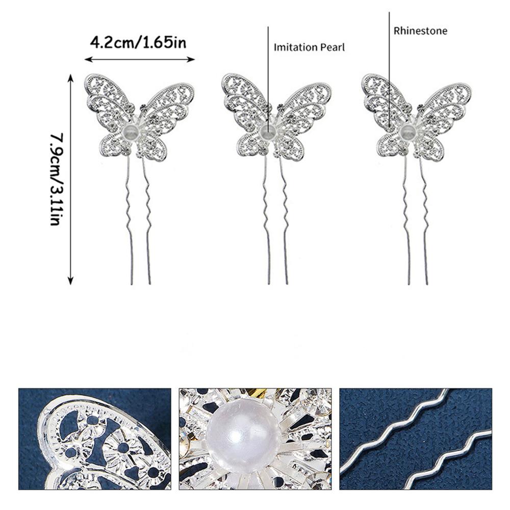 6PCS Pearl Hairpin Firm Fixation Hairstyles Bridal Rhinestone Diamond Wedding Accessories Hair Tools