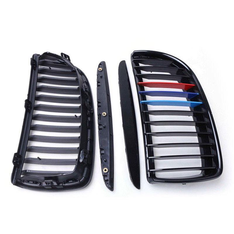 Front Bumper Kidney Grille Air-inlet Racing Grill Fit For BMW 3 Series E90 2005-2008 Not M3 Single Dual Slat Car Modified
