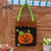 Versatile Seasonal Carry Bags Halloween Candy Bags Non-Woven Trick or Treat Tote with Handles Nonwoven Party Favor Cute Black Cat Pumpkin