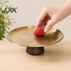 Stylish Dessert Dish Stainless Steel Fruit Plate for Kitchen Counter, Modern Pedestal Serving Elegant Tray, Multi-use Platter Dining Table Home Decor