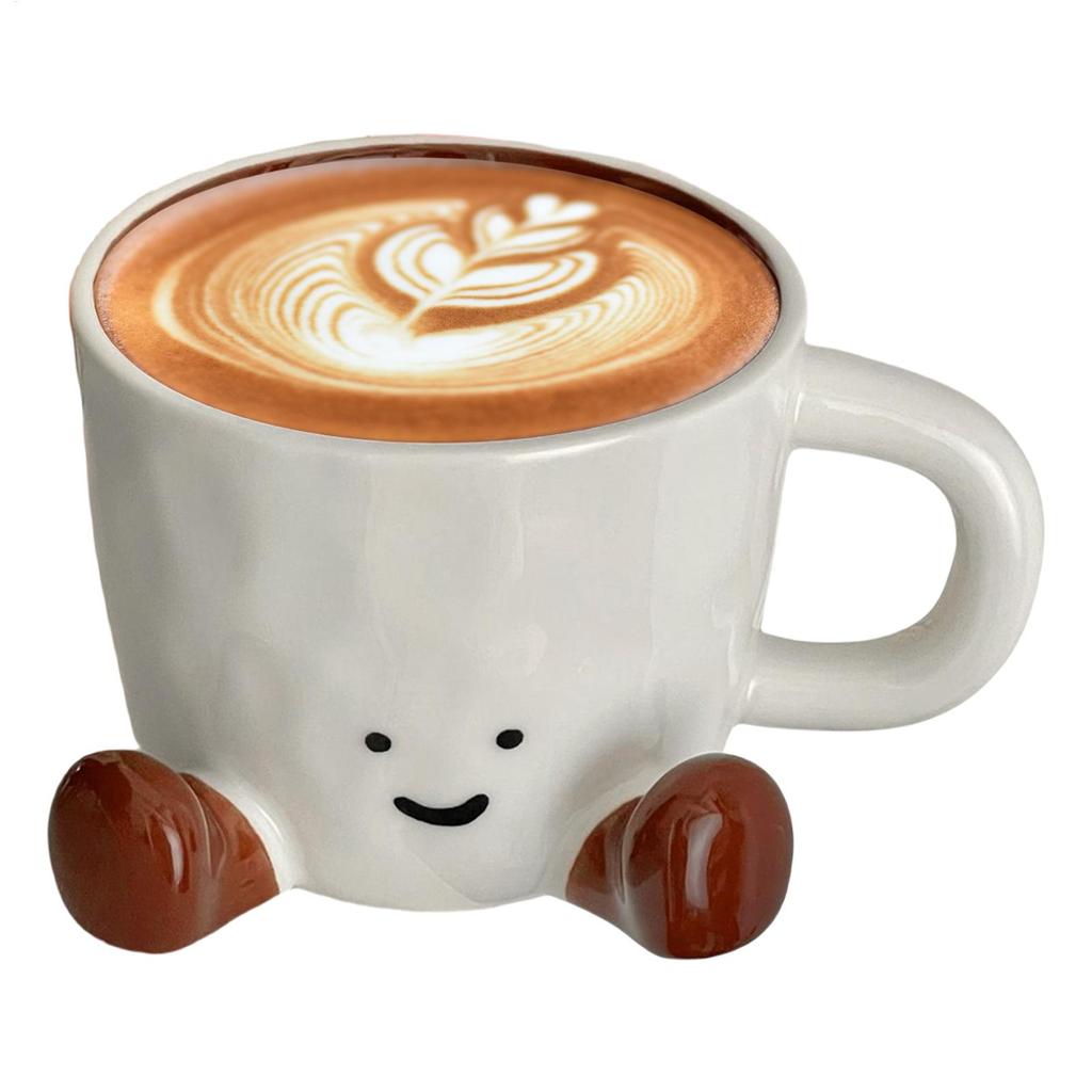 Hand held ceramic coffee cup Foot mug Cute afternoon tea coffee cup latte art cup Novelty Coffee Mugs