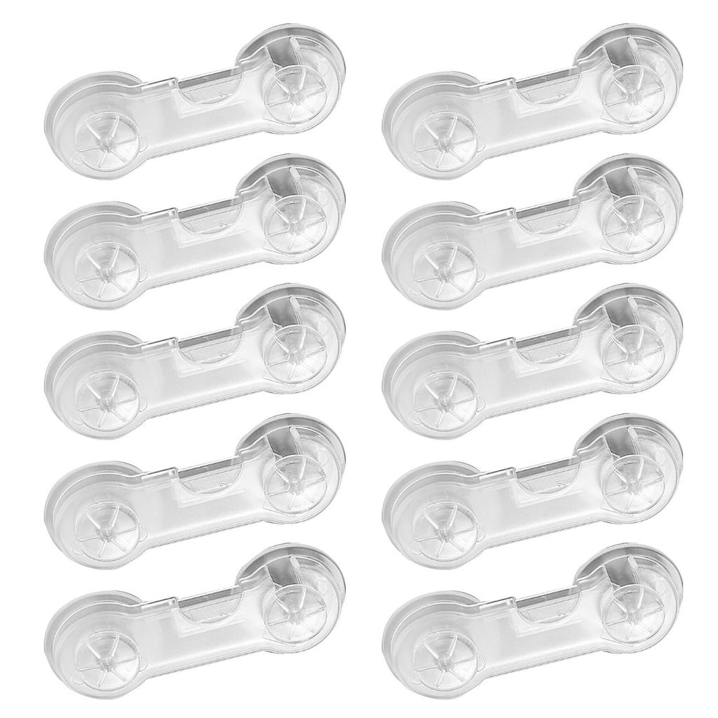 10pcs Baby Safety Locks Punch Free Child Lock for Drawer Cabinet Refrigerator Transparent