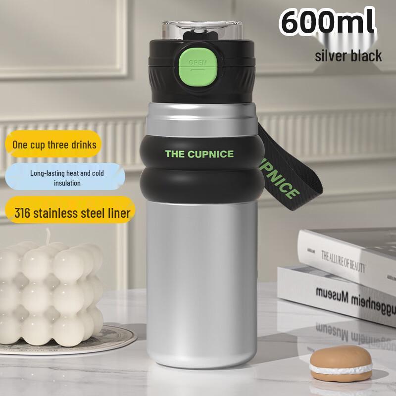 MRSIKEY Portable Dual-Drink Insulated Sports Bottle