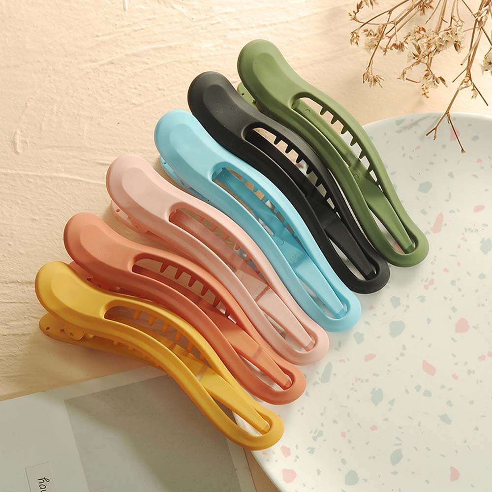 Wild Elegant Candy Color Girls Matte Women Face Wash Hairpin Hair Claw Duckbill Clip Plastic