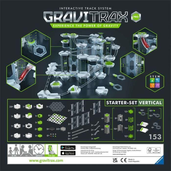 GraviTrax PRO - Ravensburger - Starter Set Vertical - Circuits De Billes Créatifs - 153 Pièces - Dès 8 Ans