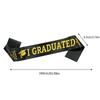 1/2/3Pc Class Of 2026 Black Golden Satin Sash Bachelor Cap With Tassel Graduation Shoulder Strap Congrats Grad Party Photo Props