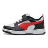 Puma Rebound V6 Low Niño Pequeño Blanco Negro Rojo Zapatillas para Niños Para-Siempre-Rojo 397419-04