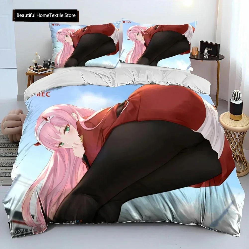 Zero Two DARLING In The FRANX Comfortable Duvet Comfortable Quilt Cover Pilowcase Beding Set Children Bedrom Decoration Home Textile