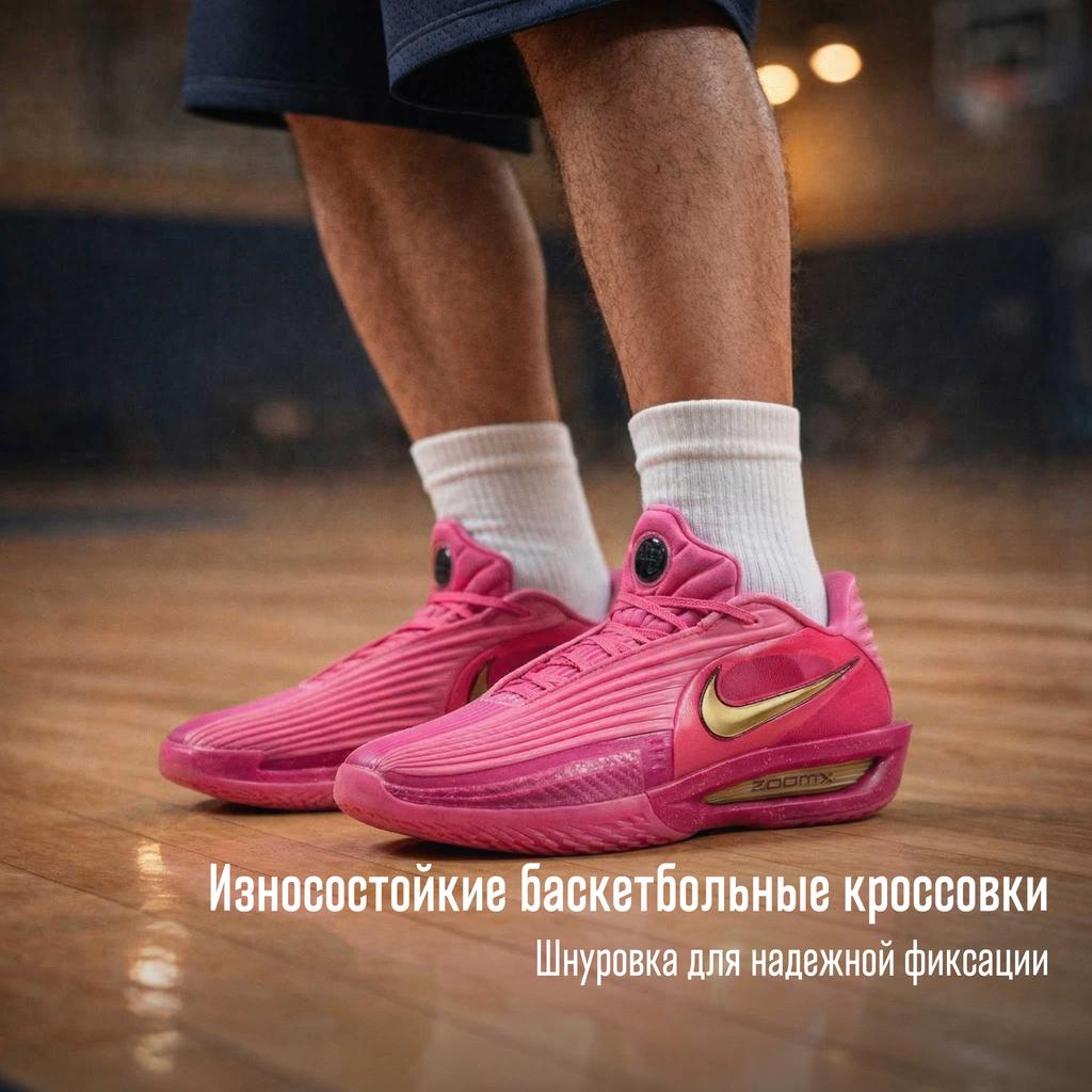 Nike Air Zoom GT Cut 3 Turbo EP Rob Dillingham Heren Sneakers Roze Fireberry Metallic-Goud IM9441-600