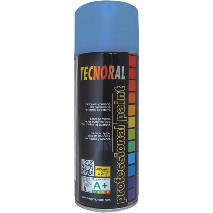 TECNORAL - Bombe de peinture aérosol - Bleu Ciel Brillant