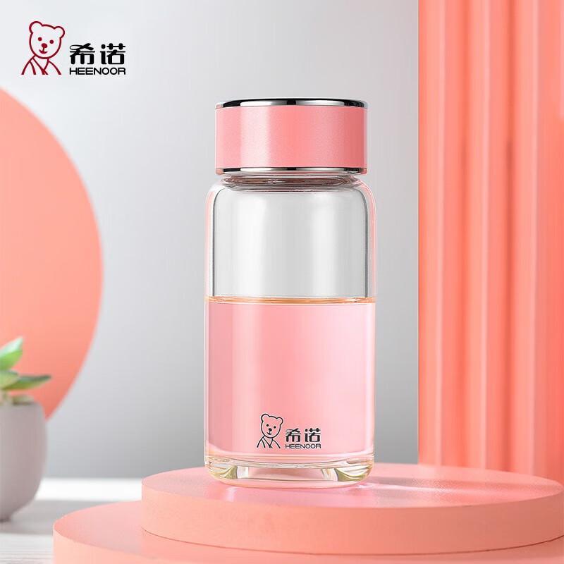 

Heenoor Portable Single Layer Glass Water Bottle