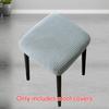 1Pc Stool Cover Dustproof Polyester Elastic Stool Chair Covers Removable Square Seat Cover Solid Color Chair Covers