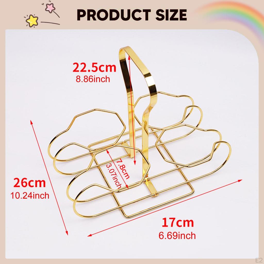 Bottle Carrier Beer Holder Crate Organizer with Handle Rack Storage Basket for Countertop Picnic