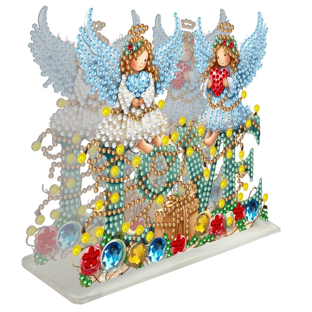 

Акриловый двусторонний рождественский настольный держатель для салфеток с алмазной вышивкой, украшение, настольная алмазная живопись, подставка для хранения, наборы для домашнего декора