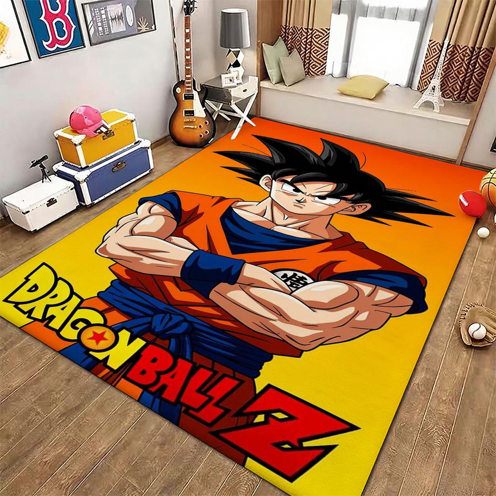 Super Saiyan Goku Patterned Rug Allseason Carpet For Kids Bedroom Play Area Home Decor Valentine'S Day Gift