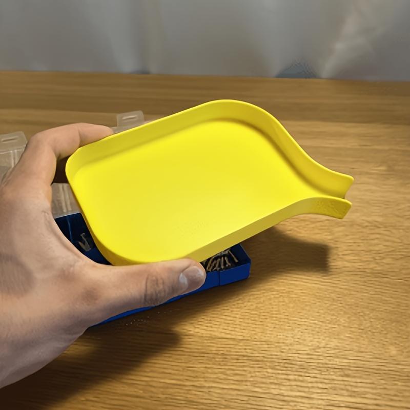 Tool Storage Funnel Tray with 5mm Raised Rim,Prevents Screws, Bolts, Beads, and Small Parts from Spilling,Portable Sorting Tray