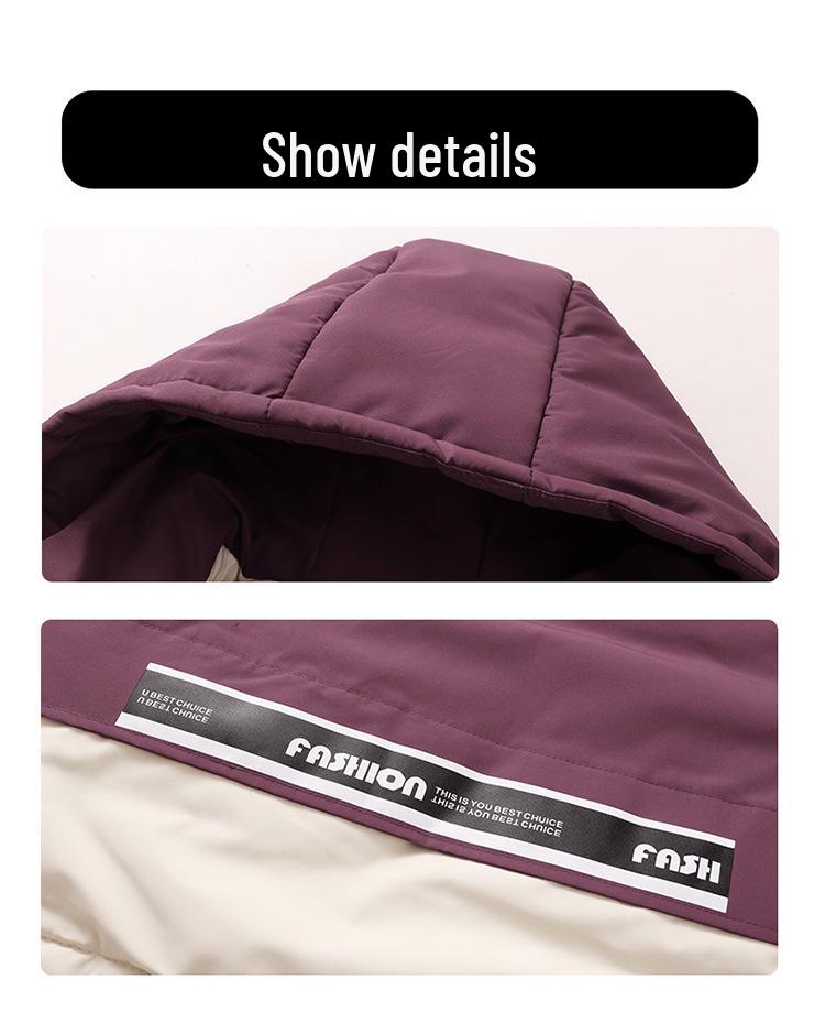 Children's Cotton Windbreaker: Boys' and Girls' Thick Hooded Autumn/Winter Jacket, 2025 New Style School Uniform for Middle & Big Kids