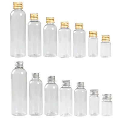 10 Stück 5–250 ml Mini-Plastikflasche mit Aluminium-Schraubverschluss, tragbare Probenfläschchen, Reise-Kosmetikbehälter für Lotionen und Cremes