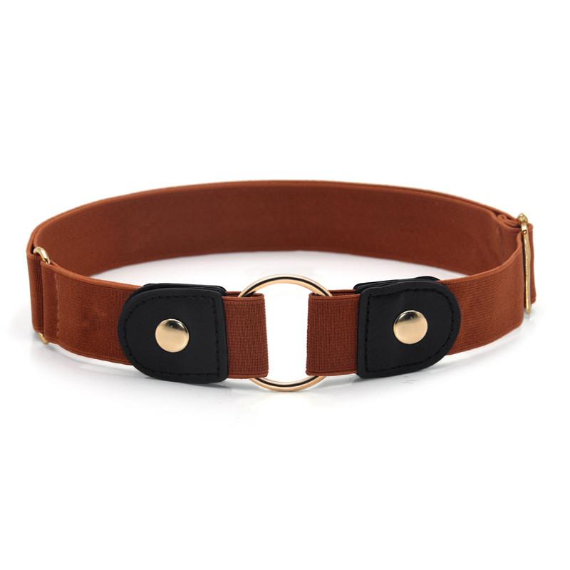 Fashionable Elastic Waist Belt For Women And Men With Metal Buckle For Casual And Office Wear