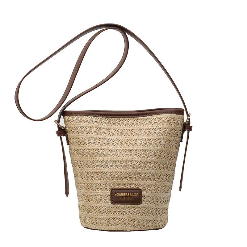 

This year s popular new products are fashionable Mori holiday style straw woven bucket bags, casual versatile commuter textured messenger bags, women хаки