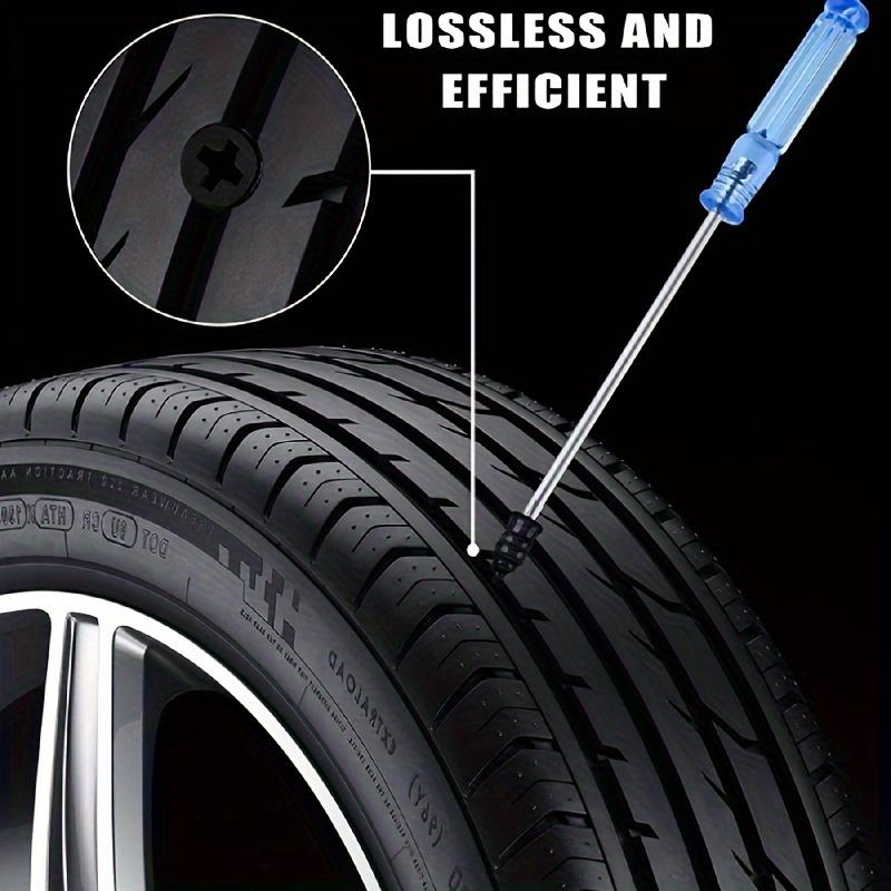 Glue-Free Tubeless Tire Repair Kit - Screw Plug Puncture Fix for Bike/Car/Motorcycle/Scooter, Fast & Easy w/ Durable Metal Tool