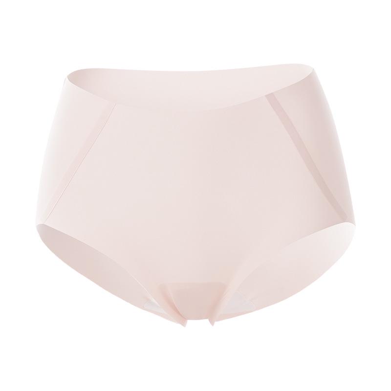 

Women s Mid-High Waist Antibacterial Chitosan Silk Panties - Seamless, Breathable, Butt Lifting with Extended Crotch XL [120-140 lbs] рожевий