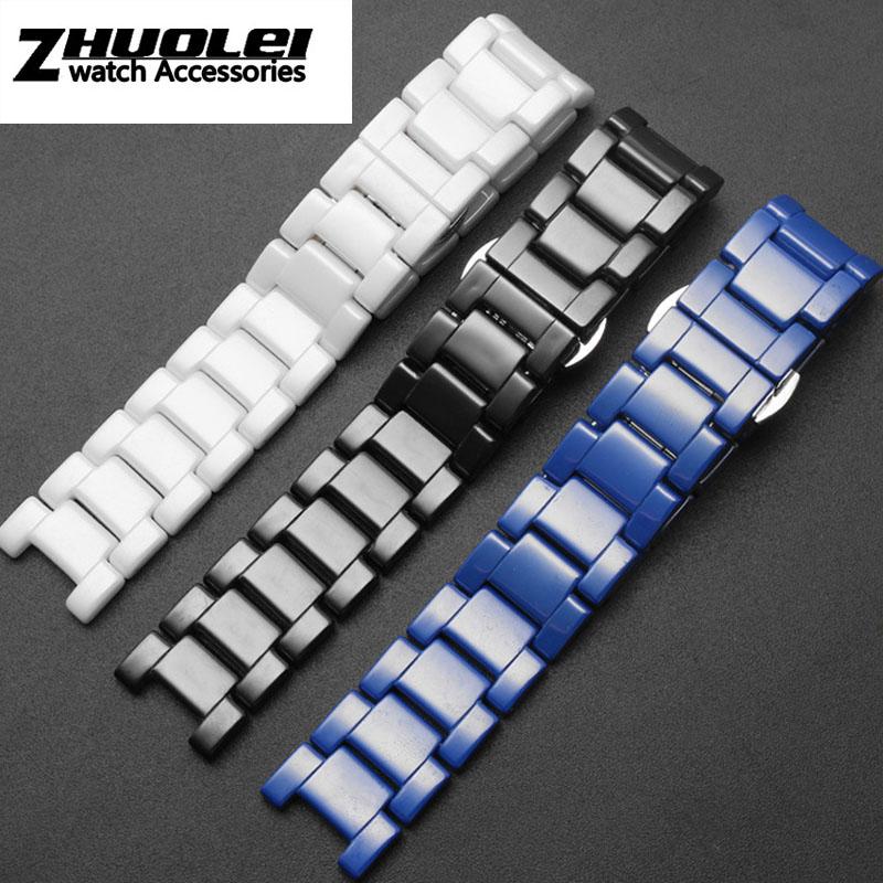 High Quality Ceramic Watchband for GC Watches Band Notched Ceramic Bracelet Fashion